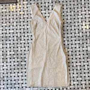 BHLDN Sparkling Silver Mini Dress